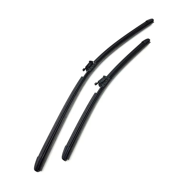 Frameless wiper blade with flexible support and aerodynamic design for even glass contact, quiet wiping, weather resistance, easy maintenance and reliable visibility.